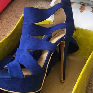 Blue sandals (heels)